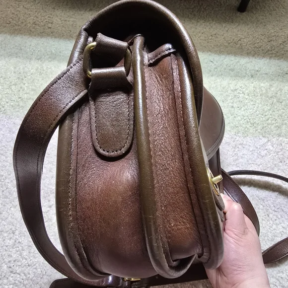 Vintage Coach Prarie 9954 Brown Leather Shoulder Bag - Picture 6 of 10